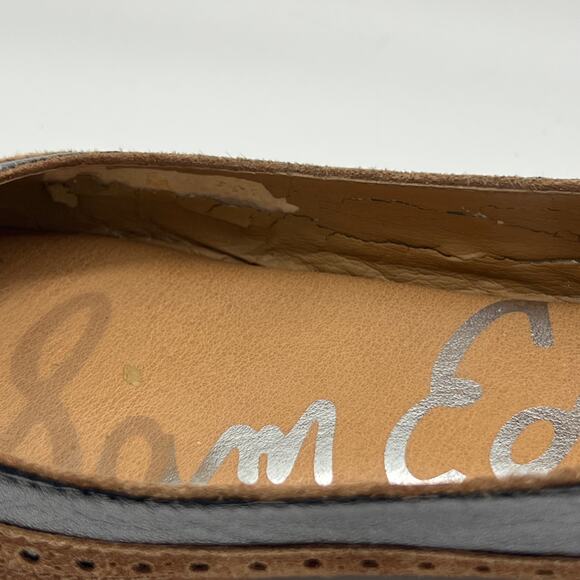 Sam Edelman Ballet Flat Shoes Women's Brown Pewter Metallic Leather Addie Sz 9.5 - Picture 11 of 14